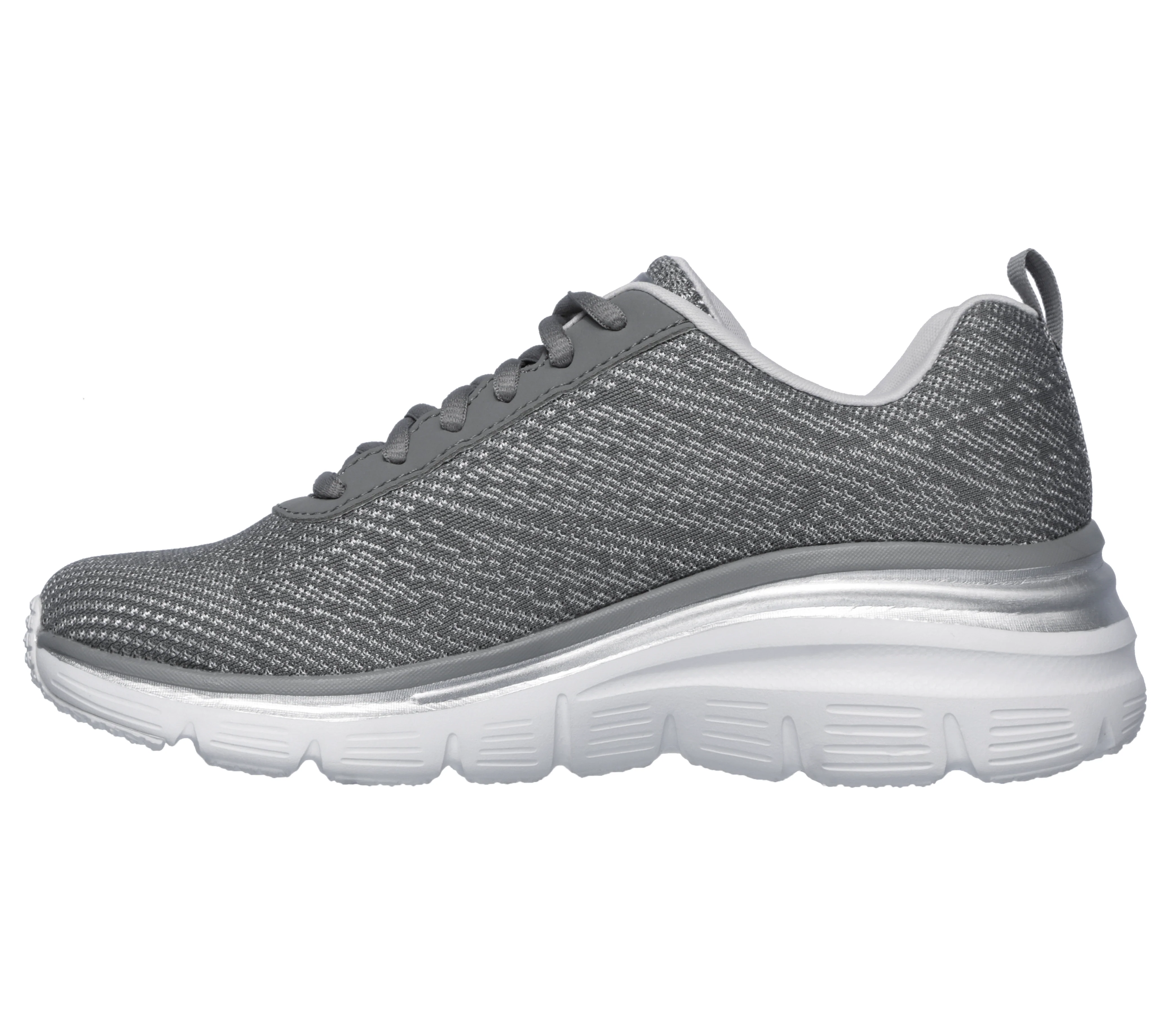 Sneakers grigie da donna con soletta Memory Foam Skechers Fashion Fit - Bold Boundaries - Image 4