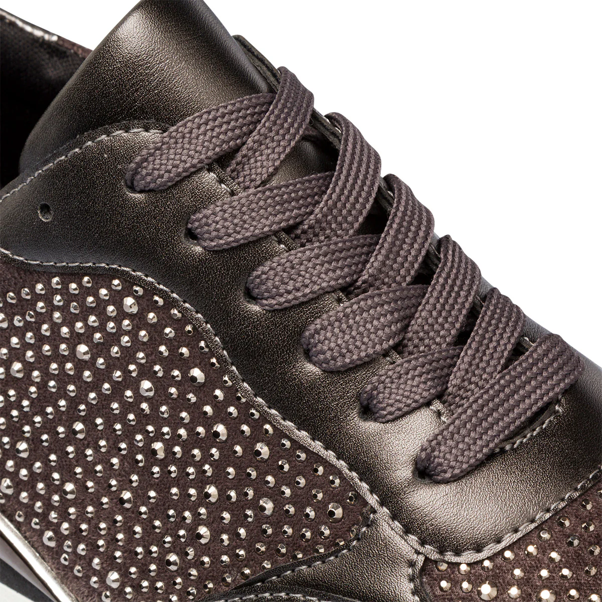 Sneakers grigie da donna con strass e maxi-suola Lora Ferres - Image 6