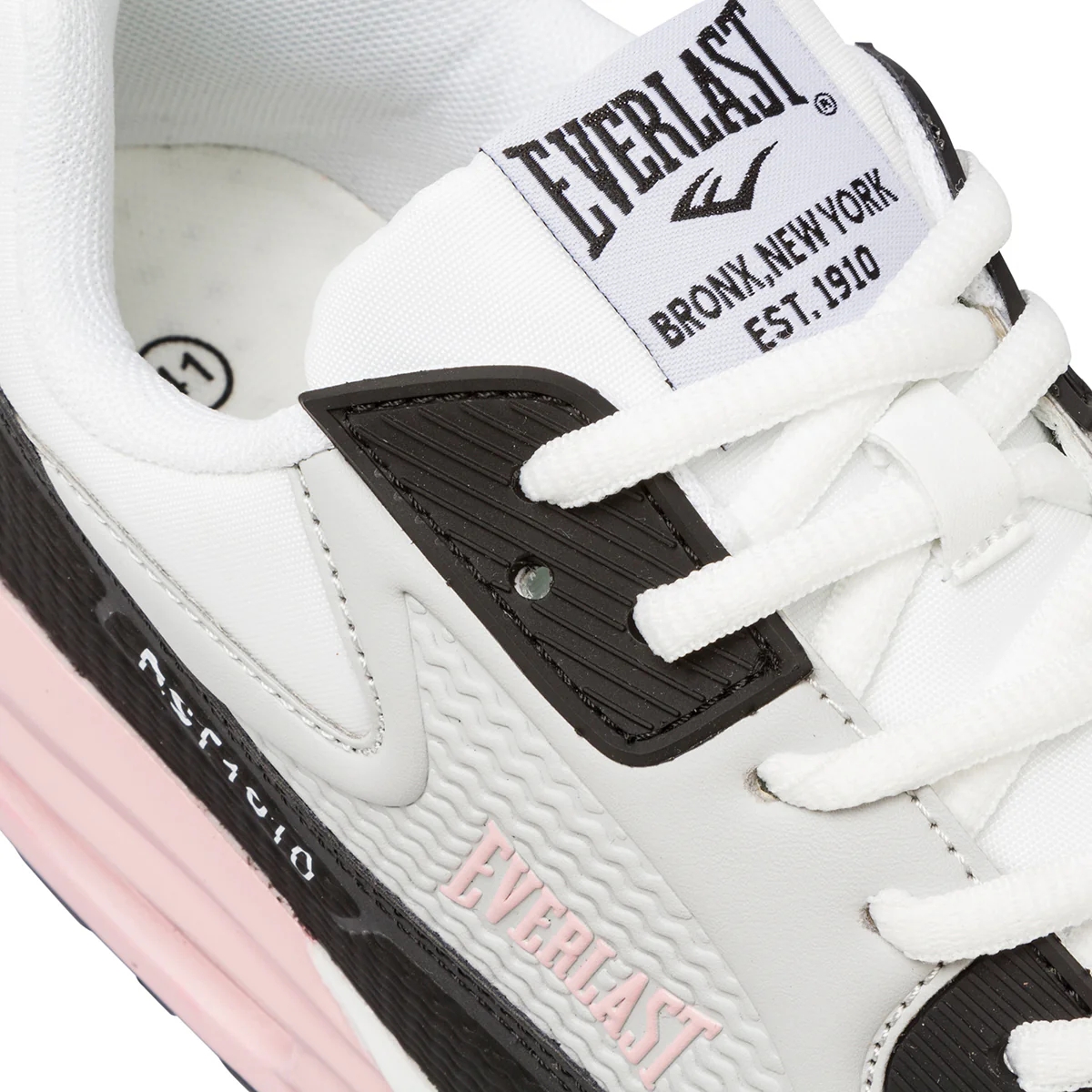 Sneakers grigie da donna con suola ad aria e dettagli rosa Everlast - Image 6