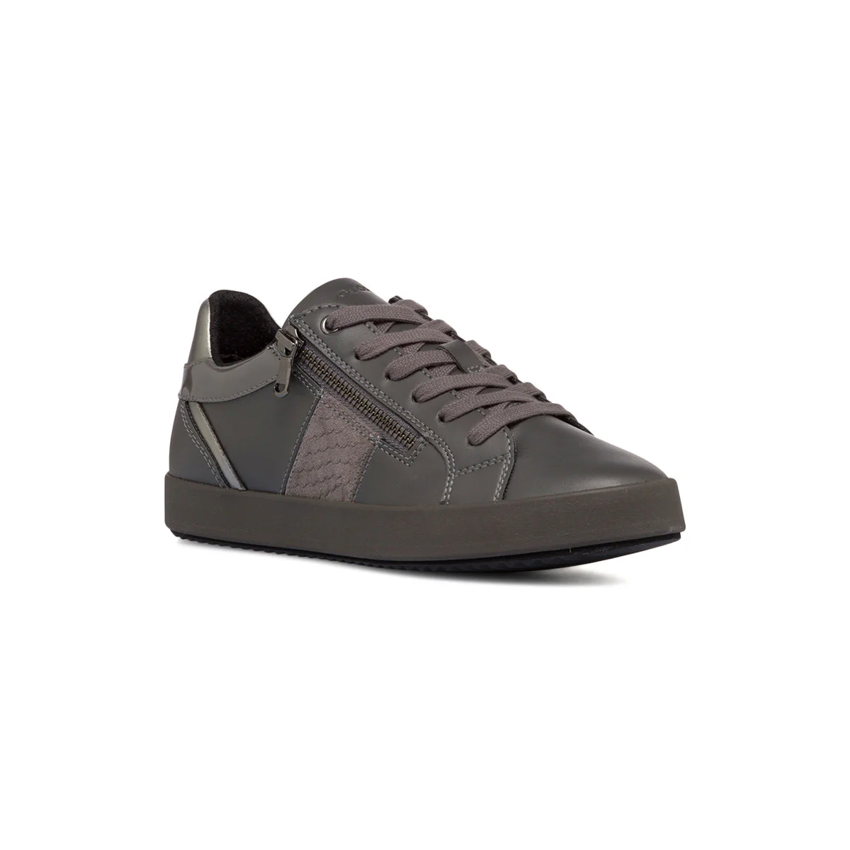 Sneakers grigie da donna con zip laterale Geox Bloomie - Image 2