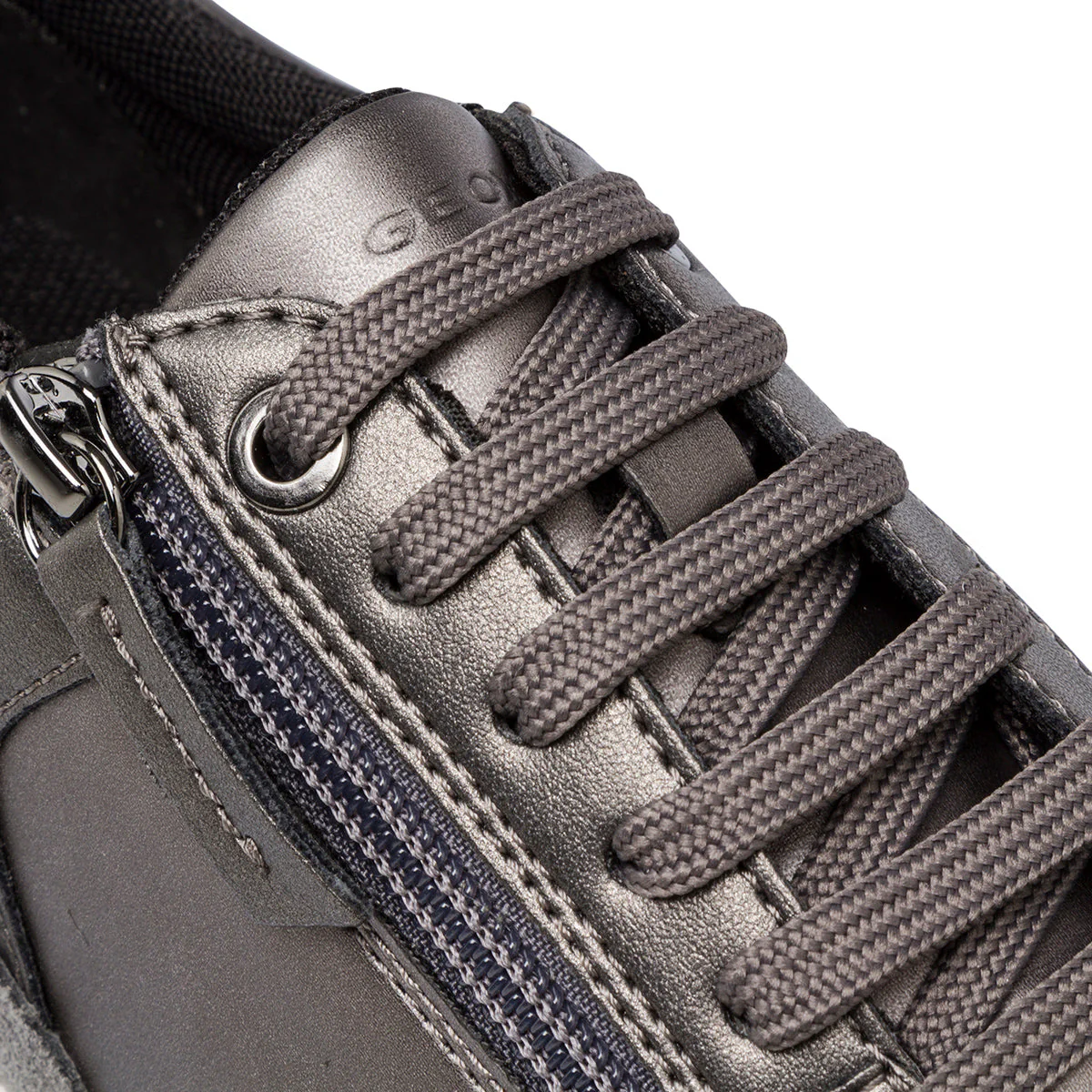 Sneakers grigie da donna con zip laterale Geox Bulmya - Image 5