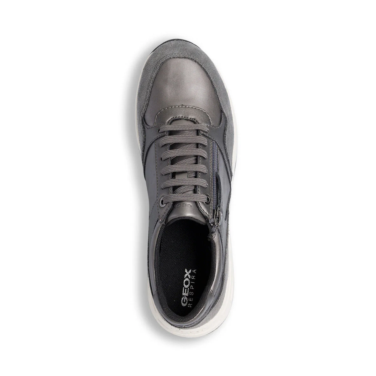 Sneakers grigie da donna con zip laterale Geox Bulmya - Image 6
