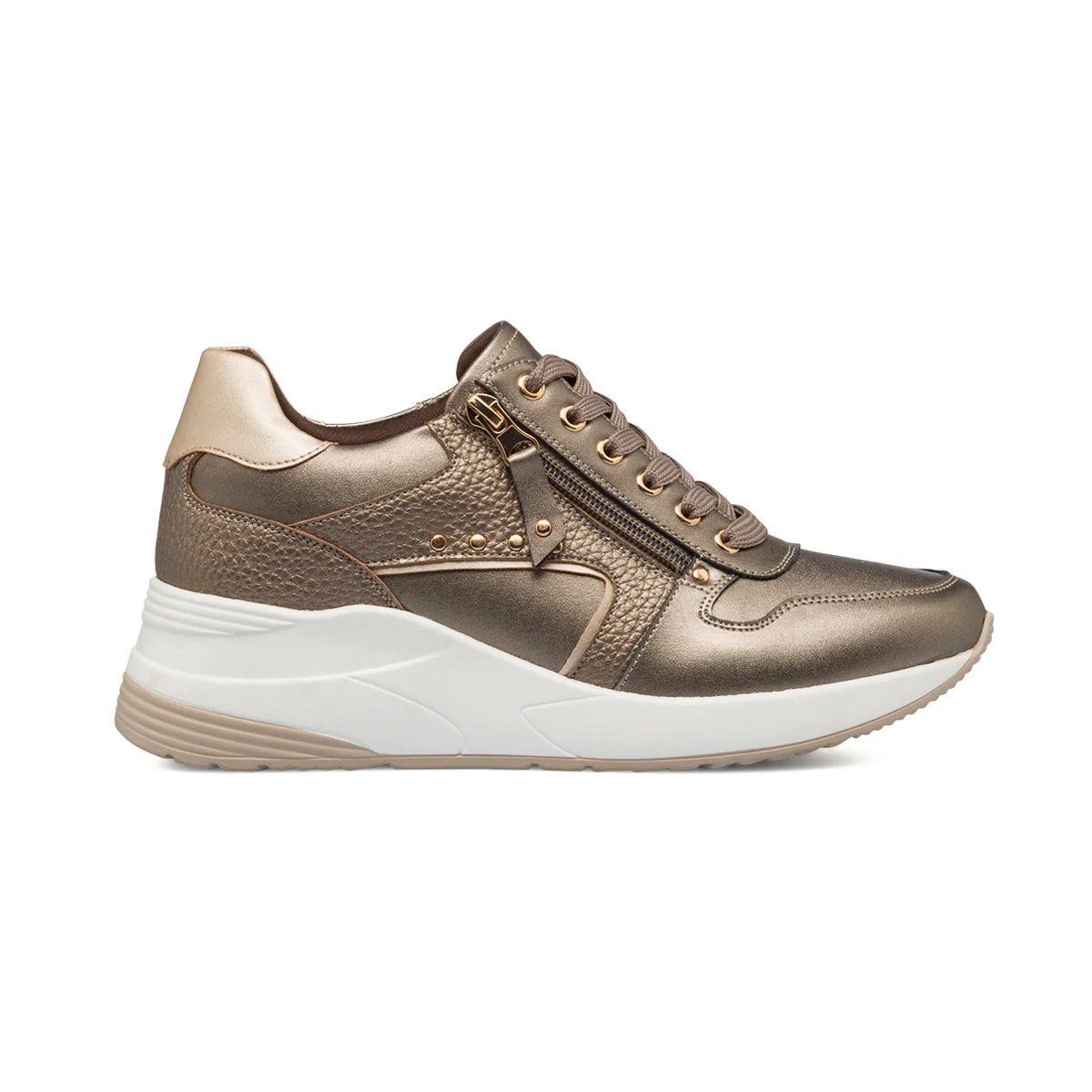 Sneakers grigie da donna con zip laterale Lora Ferres