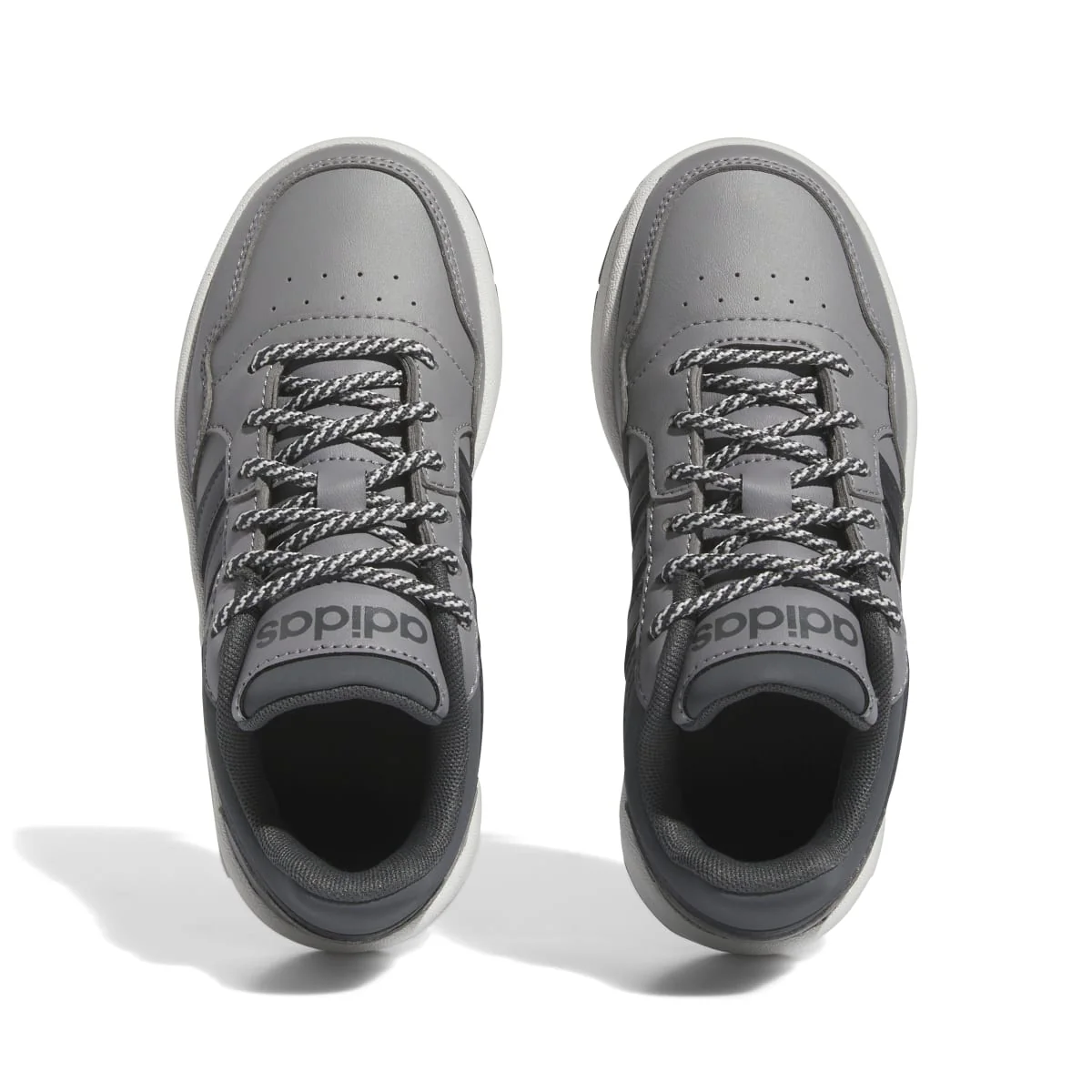 Sneakers grigie da ragazzo con design 3-stripes nero adidas Hoops 3.0 K - Image 3