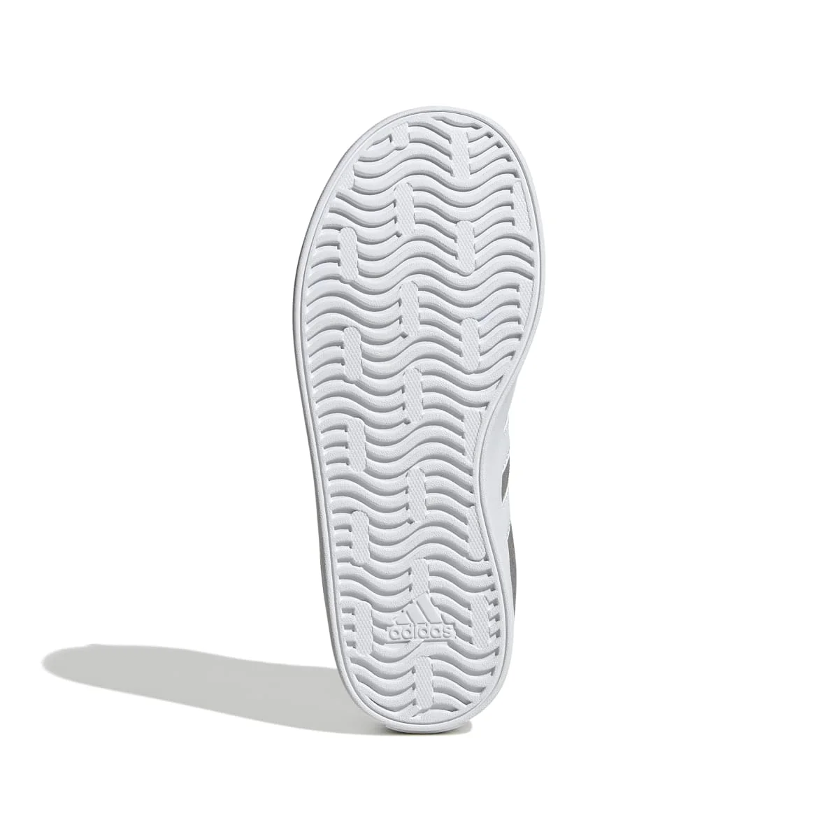 Sneakers grigie da ragazzo con strisce bianche adidas VL Court 3.0 K - Image 3