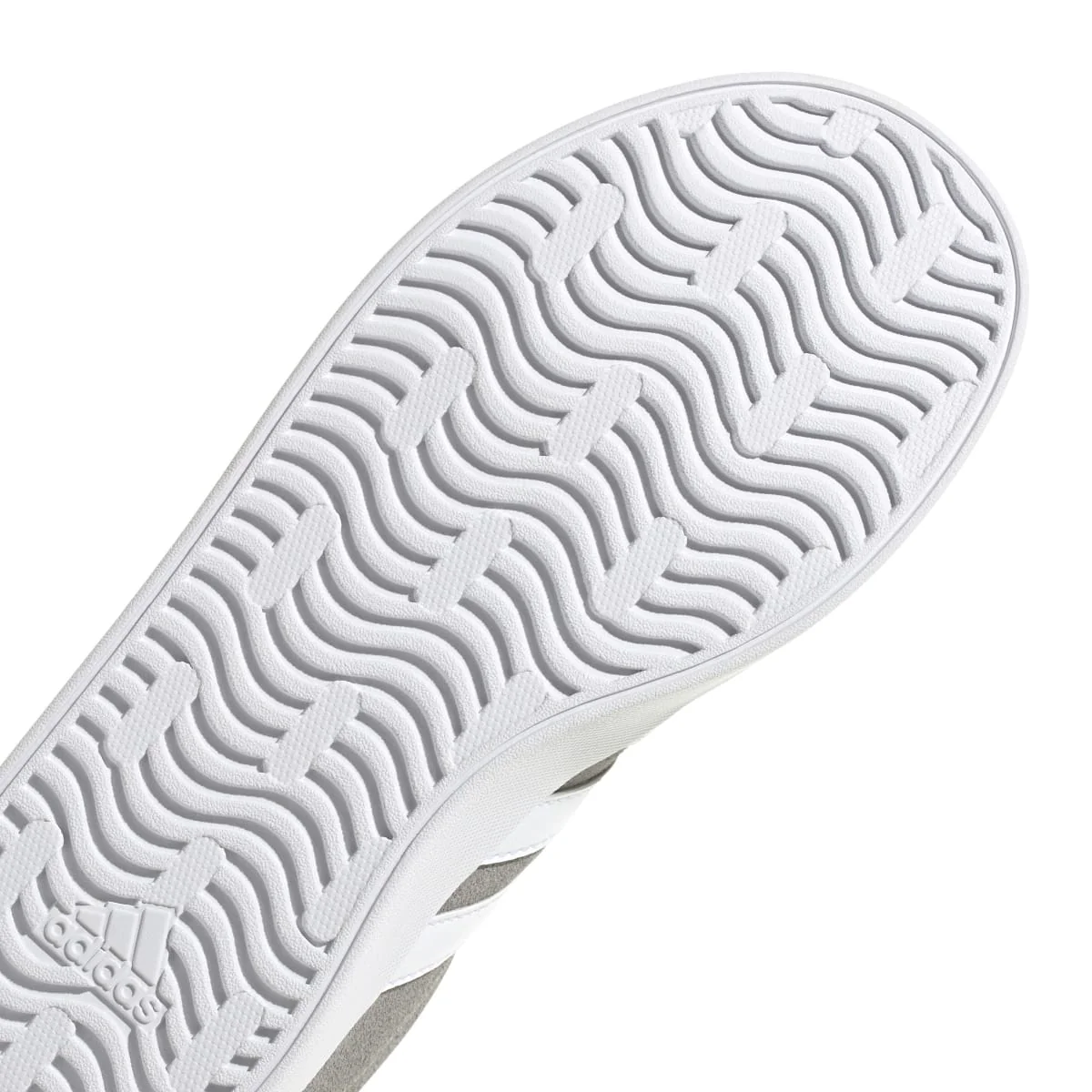 Sneakers grigie da ragazzo con strisce bianche adidas VL Court 3.0 K - Image 7