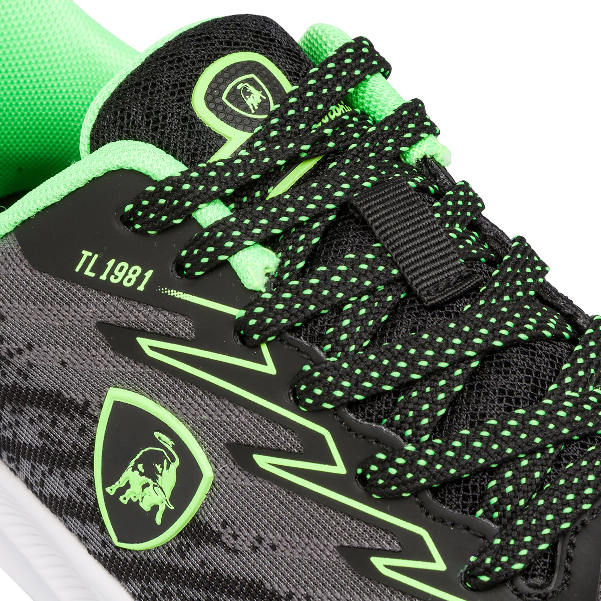Sneakers grigie e nere con inserti verdi da ragazzo Tonino Lamborghini Raptorkick - Image 4
