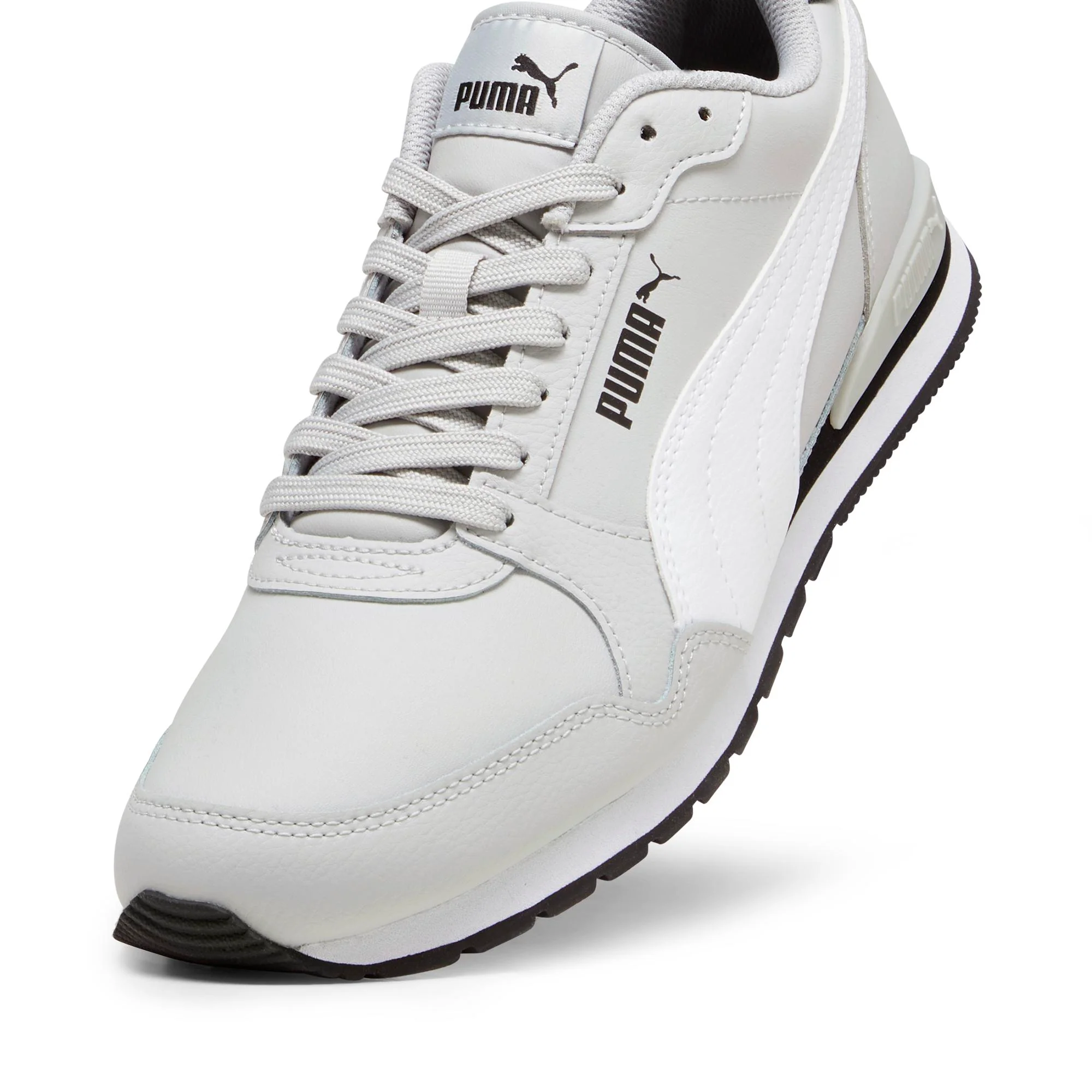 Sneakers grigie da uomo con dettagli bianchi e neri Puma ST Runner v3 - Image 6