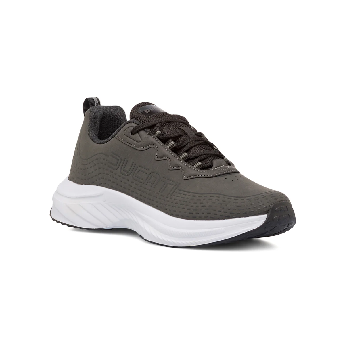 Sneakers grigie da uomo con dettagli in rilievo e logo Ducati Rain - Image 2