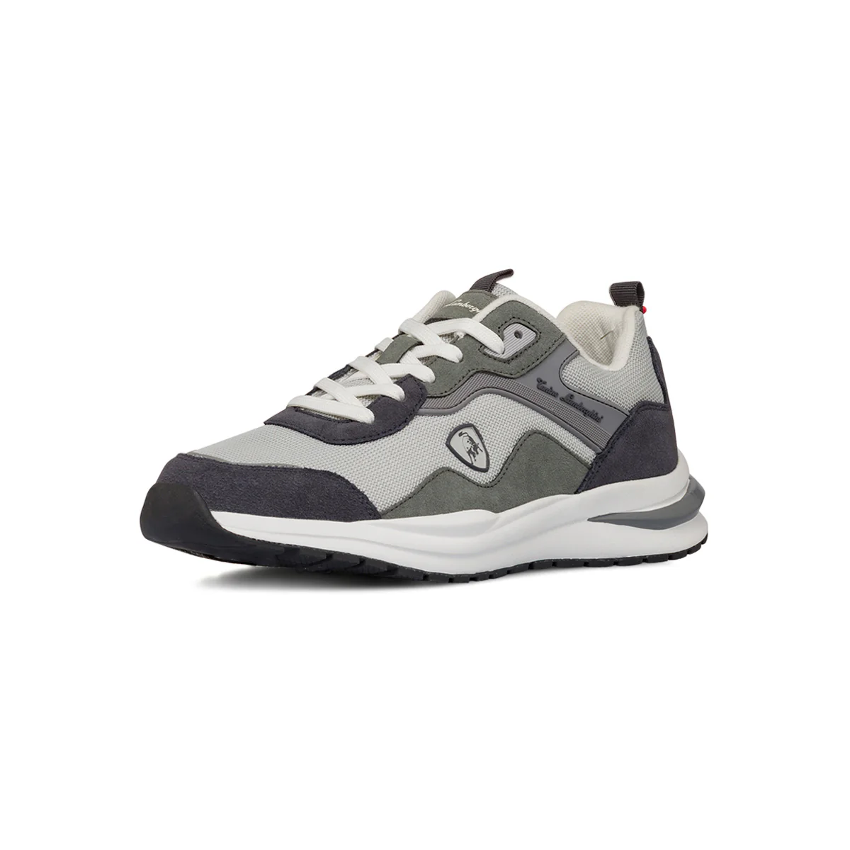 Sneakers Rétro grigie da Uomo con inserti effetto scamosciato Tonino Lamborghini - Image 2