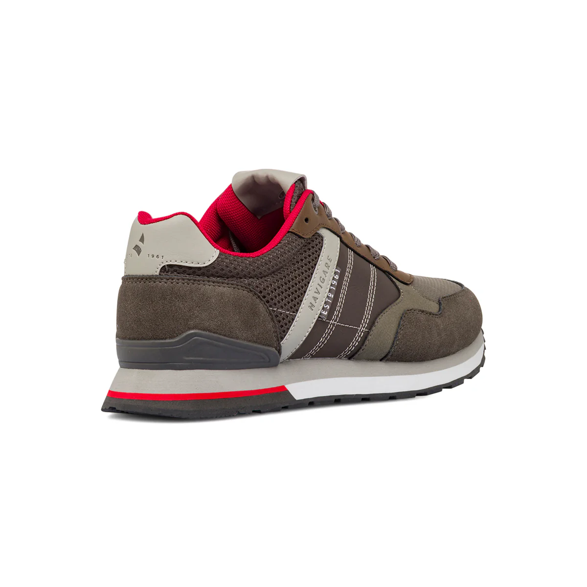 Sneakers Grigie da Uomo con inserti Rossi Navigare - Image 3