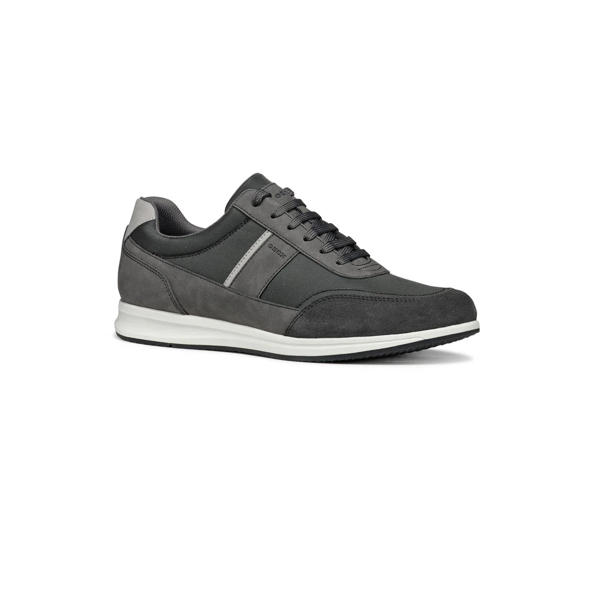 Sneakers grigie da Uomo con inserto laterale e suola traspirante Geox - Image 2