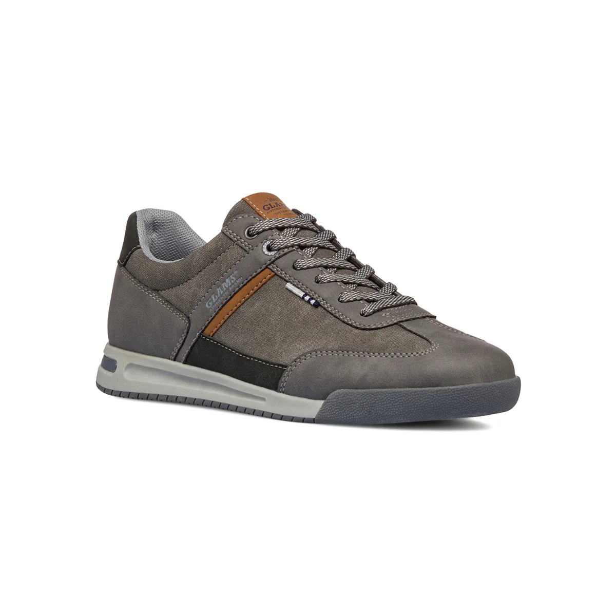 Sneakers grigie da uomo con logo Glams - Image 2