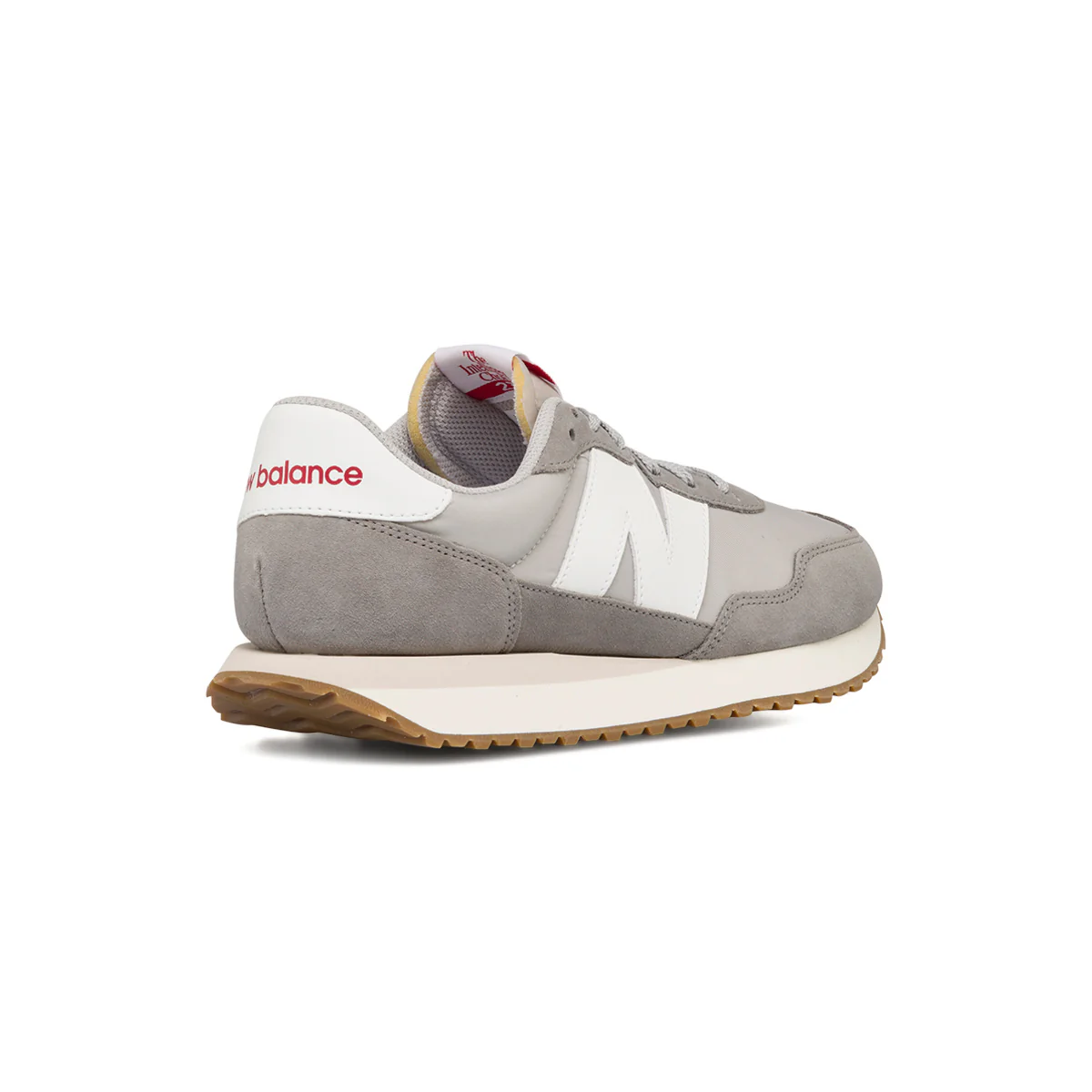 Sneakers grigie da uomo con maxi-logo laterale New Balance 237 - Image 3