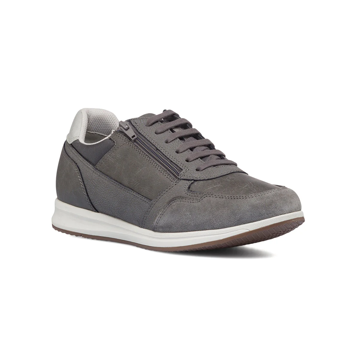 Sneakers grigie da uomo con zip laterale Geox Avery - Image 2