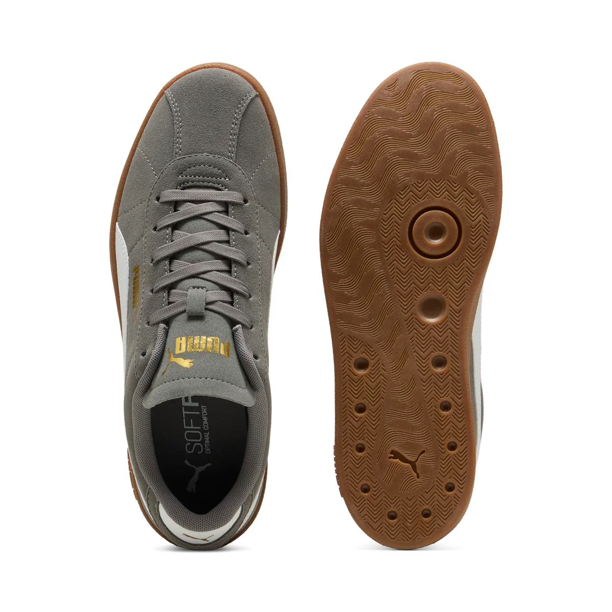 Sneakers grigie da Uomo effetto scamosciato Puma Club II Cast Iron - Image 4
