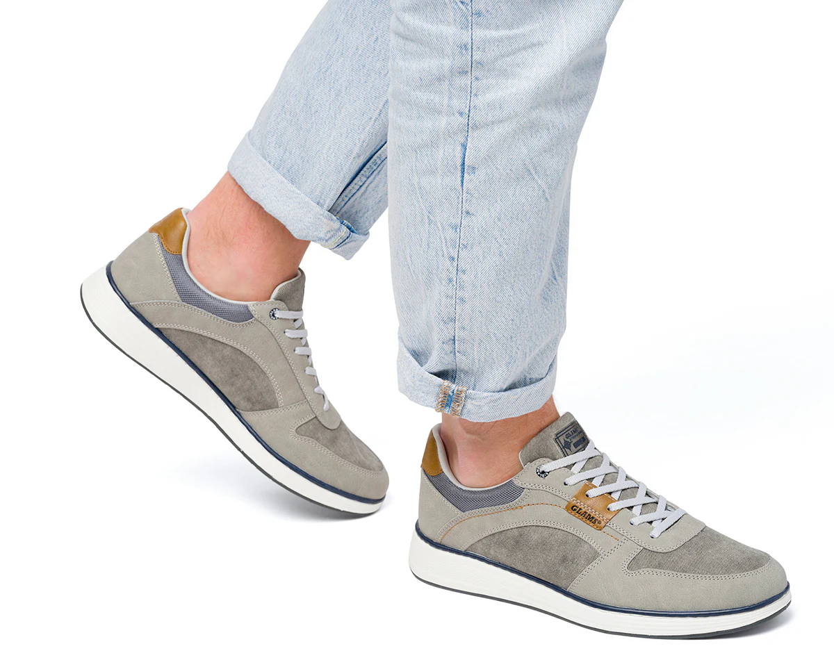 Sneakers grigie da uomo Glams