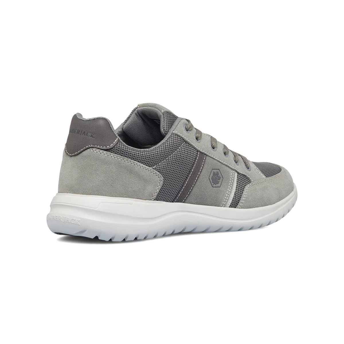 Sneakers grigie da uomo in pelle e tessuto Lumberjack Lee - Image 3