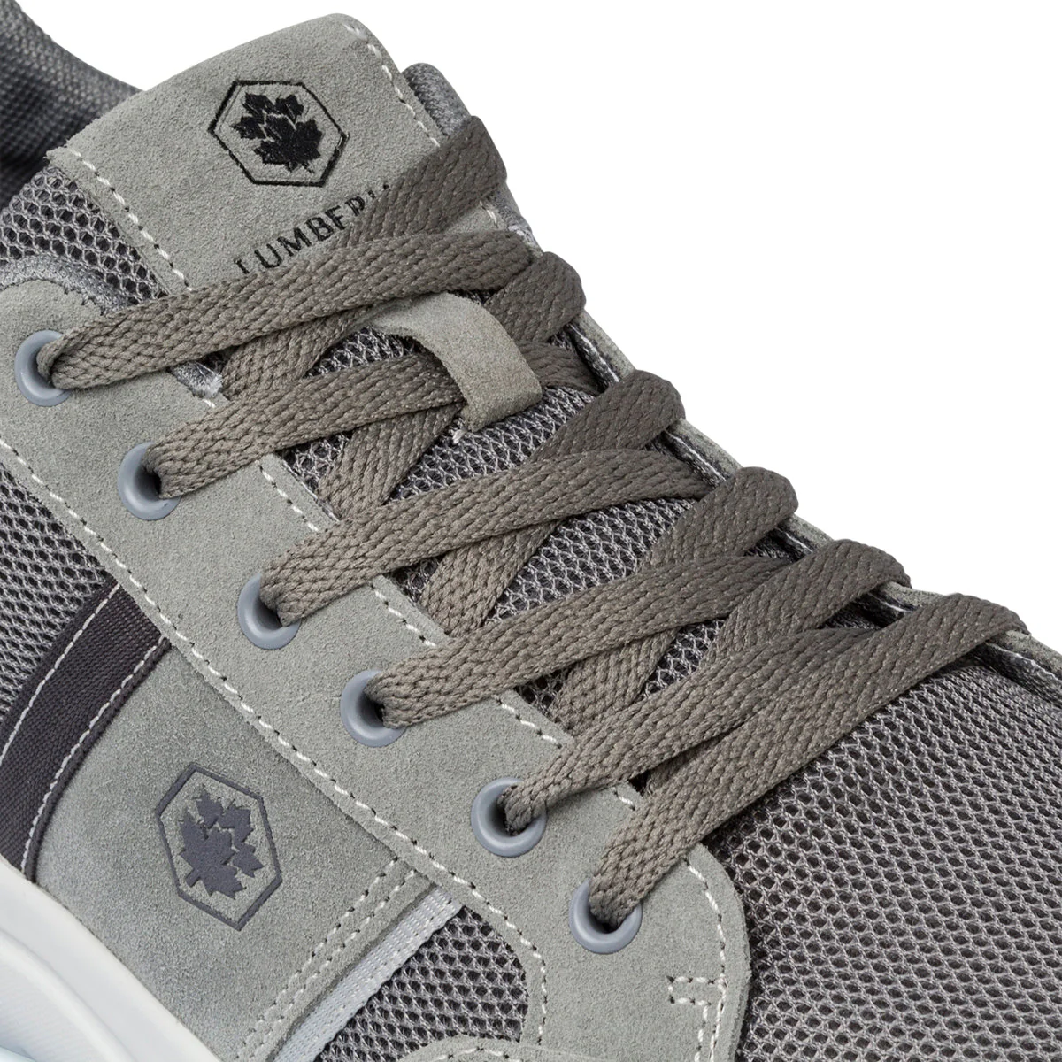 Sneakers grigie da uomo in pelle e tessuto Lumberjack Lee - Image 4