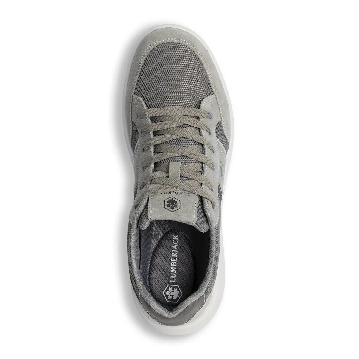 Sneakers grigie da uomo in pelle e tessuto Lumberjack Lee - Image 6