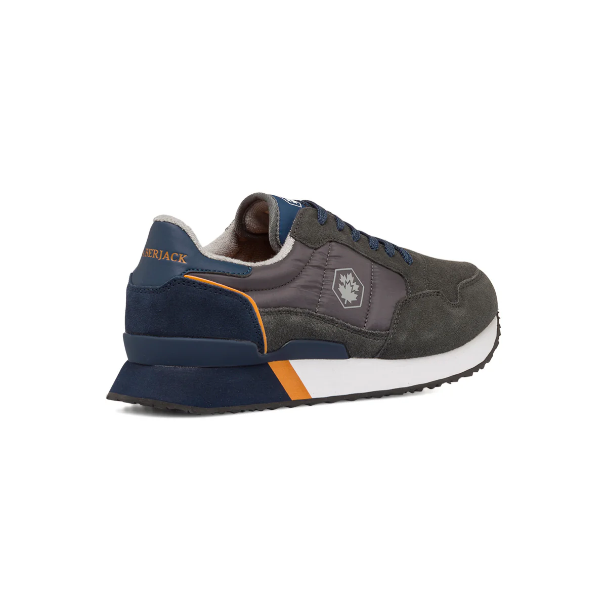 Sneakers grigie da uomo in pelle scamosciata con dettagli blu Lumberjack Wilson - Image 3
