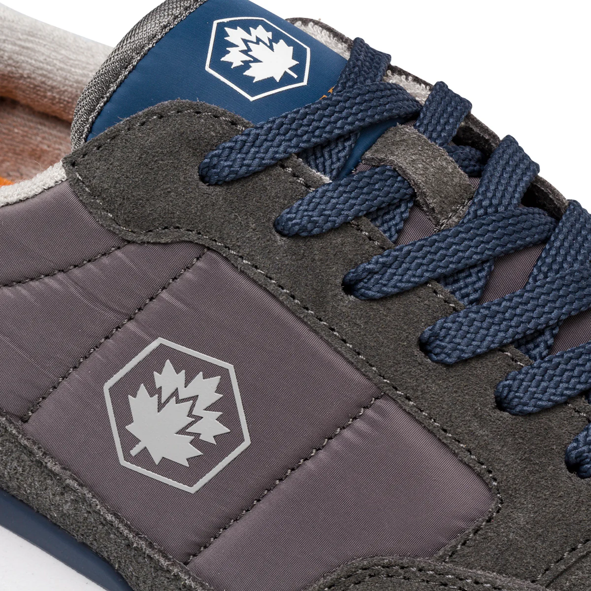 Sneakers grigie da uomo in pelle scamosciata con dettagli blu Lumberjack Wilson - Image 5