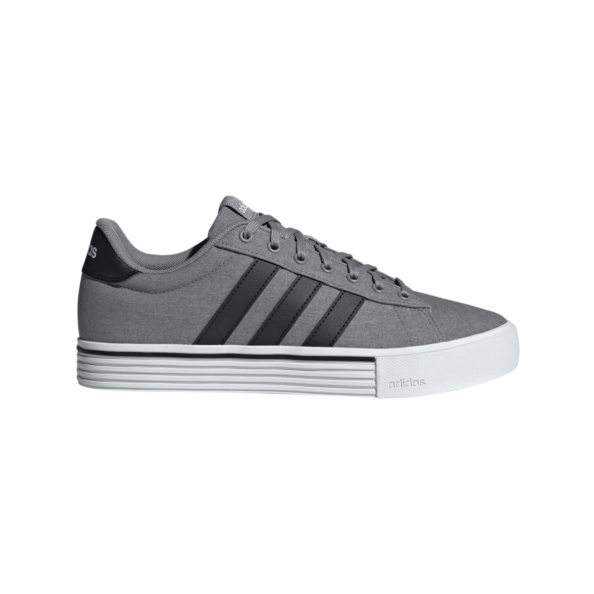 Sneakers grigie da Uomo in tela con tre strisce DAILY 4.0 adidas - Image 2