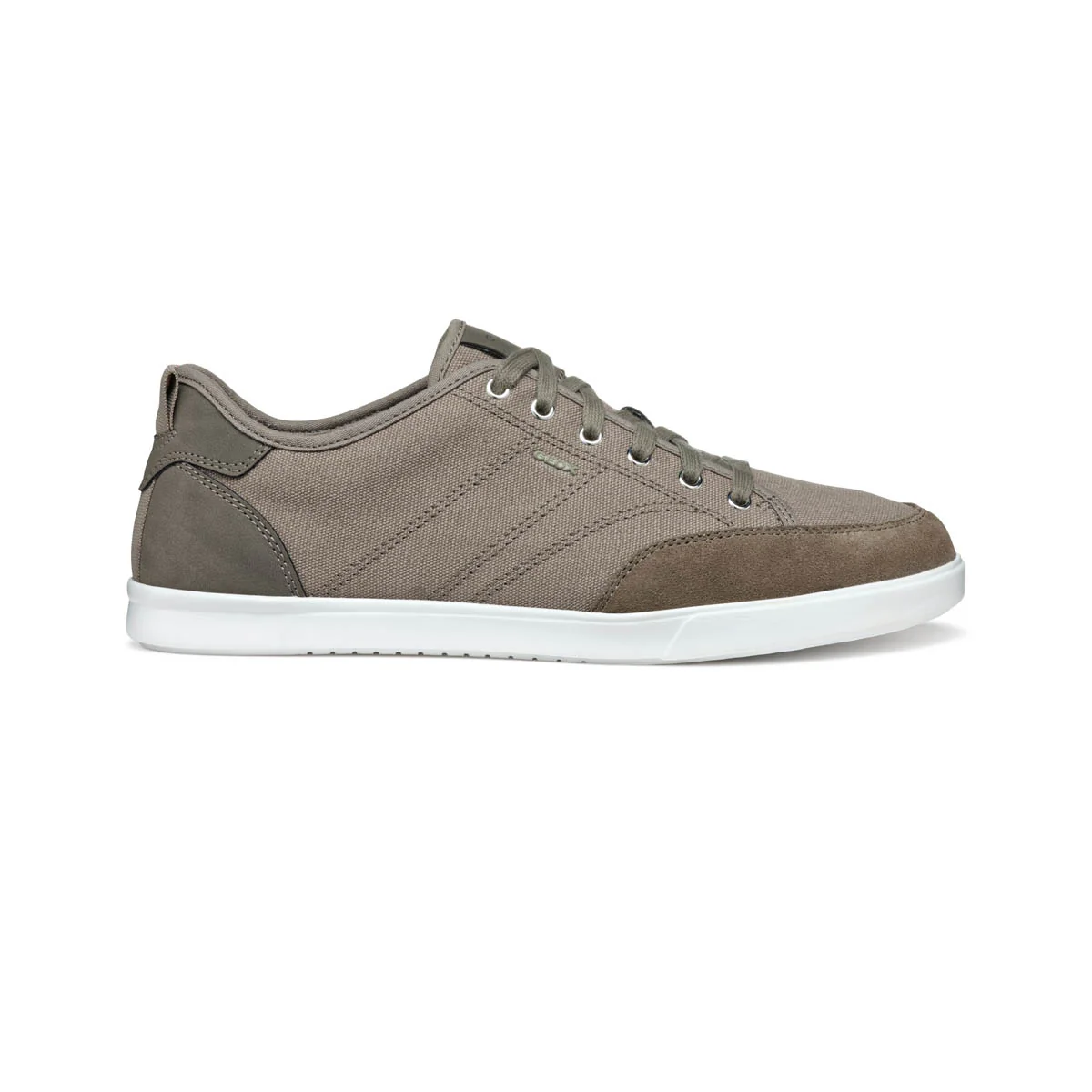 Sneakers Grigie da Uomo in tessuto con inserto in contrasto e suola traspirante Geox
