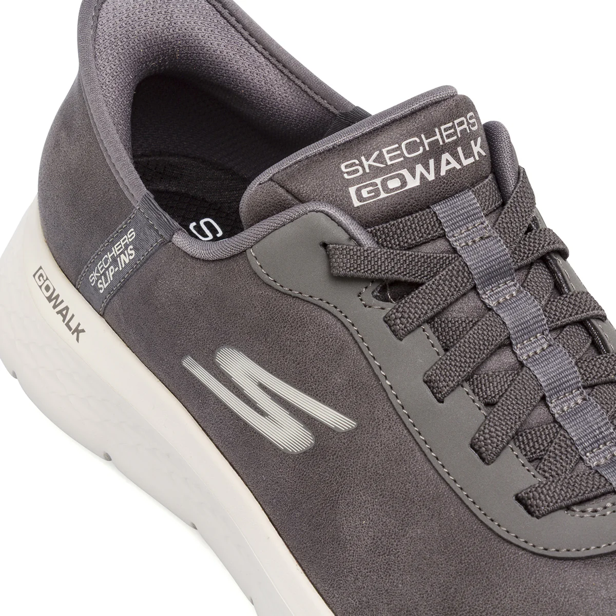 Sneakers Grigie da Uomo Skechers in Memory Foam Go Walk Slip-Ins - Image 4