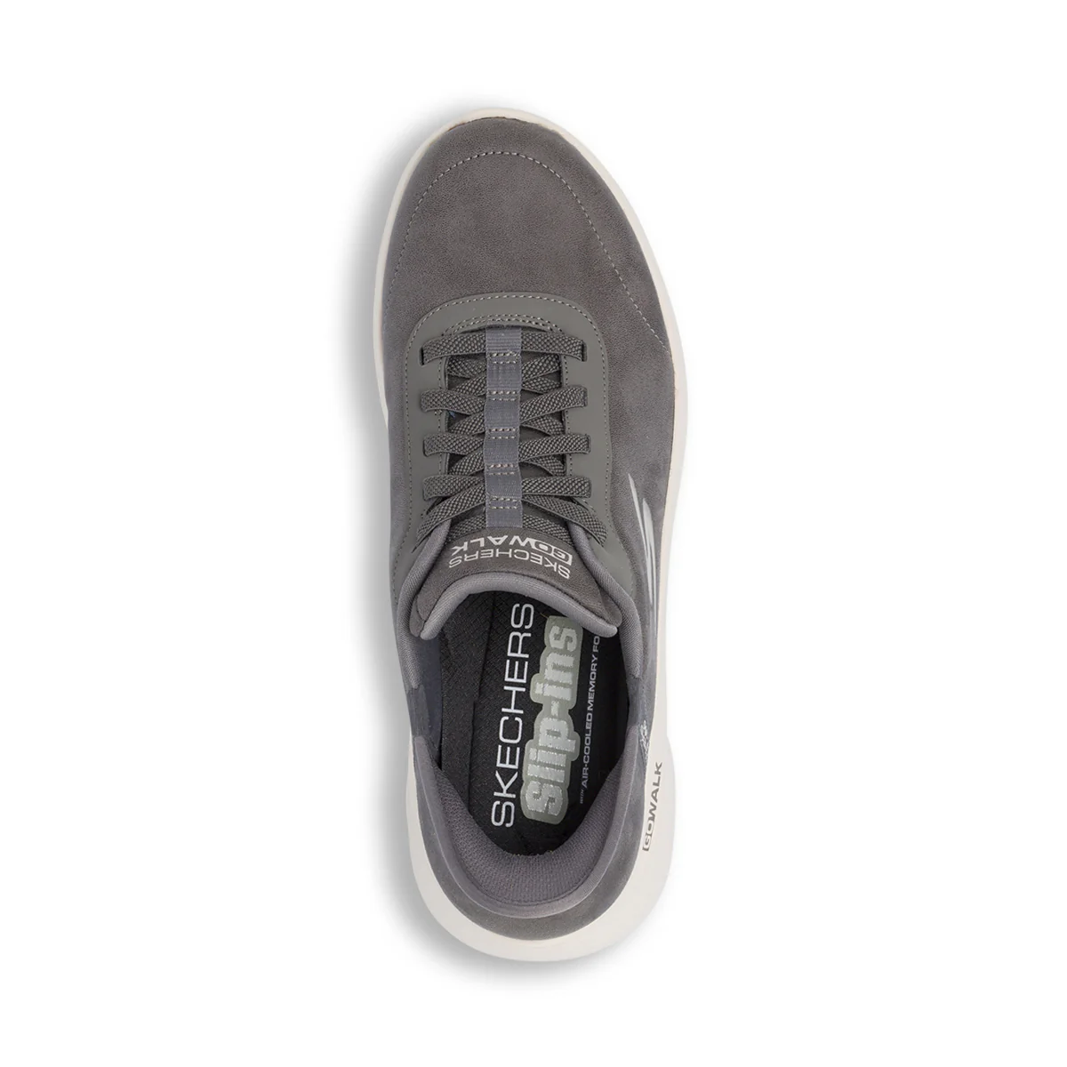 Sneakers Grigie da Uomo Skechers in Memory Foam Go Walk Slip-Ins - Image 5