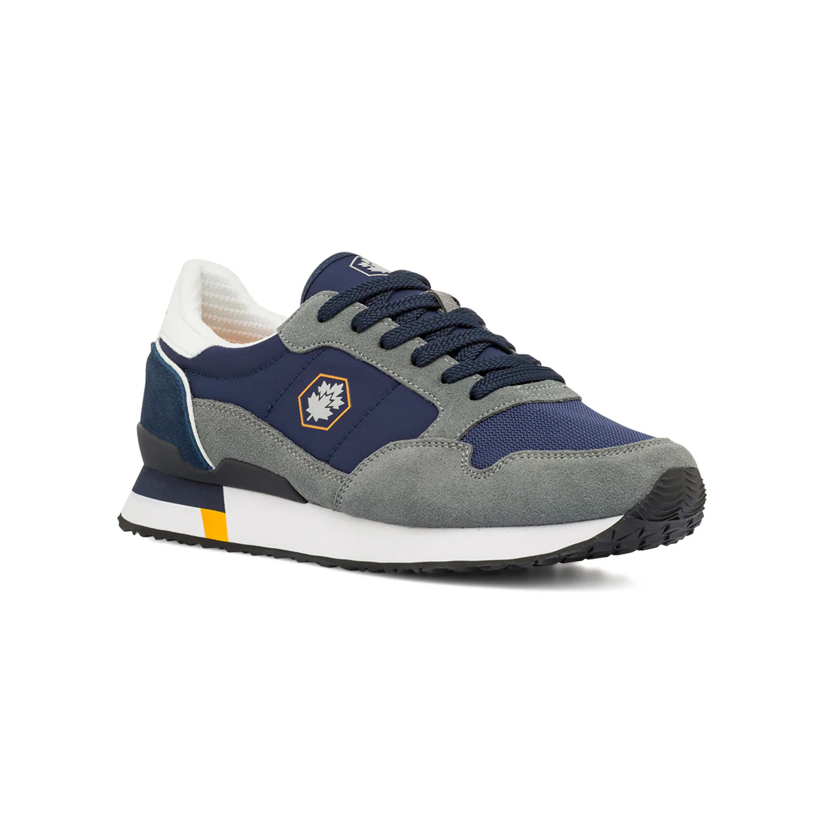 Sneakers grigie e blu da Uomo in tessuto e pelle con logo Lumberjack - Image 2