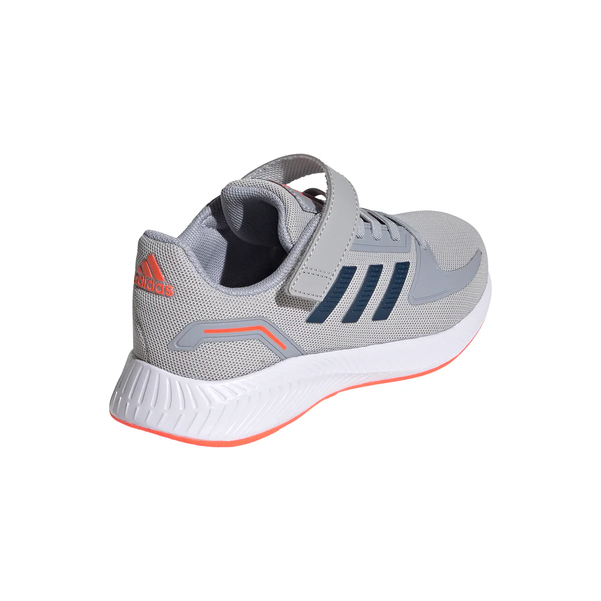 Sneakers grigie e blu in mesh traspirante adidas Runfalcon 2.0 C - Image 3