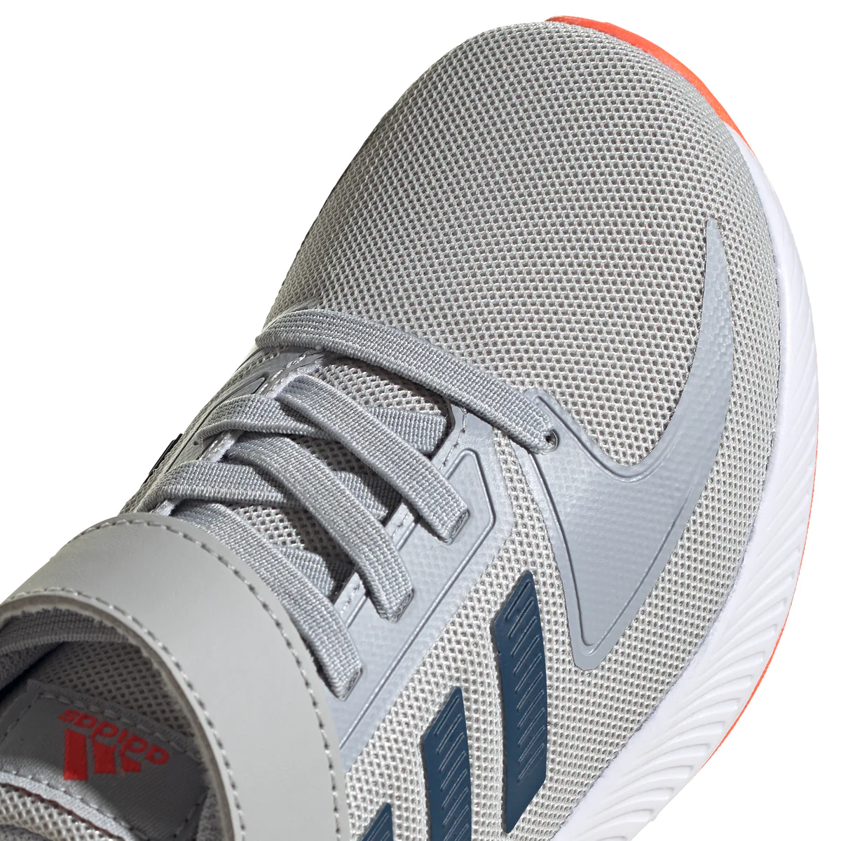 Sneakers grigie e blu in mesh traspirante adidas Runfalcon 2.0 C - Image 5