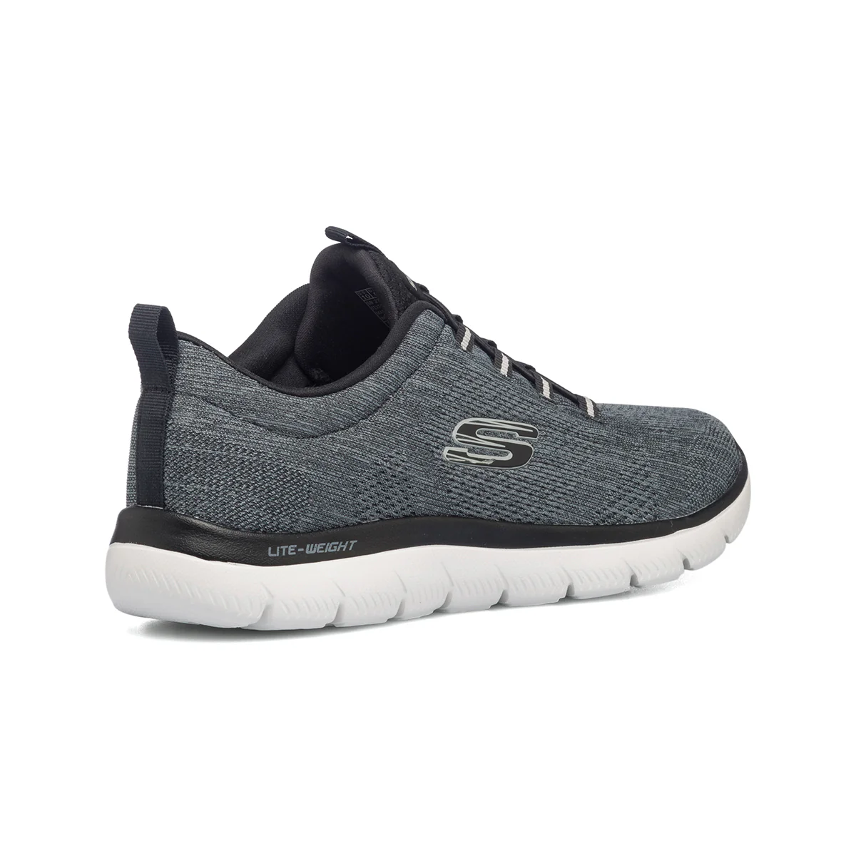 Sneakers grigie e nere con sottopiede Memory Foam Skechers Summits - Image 3