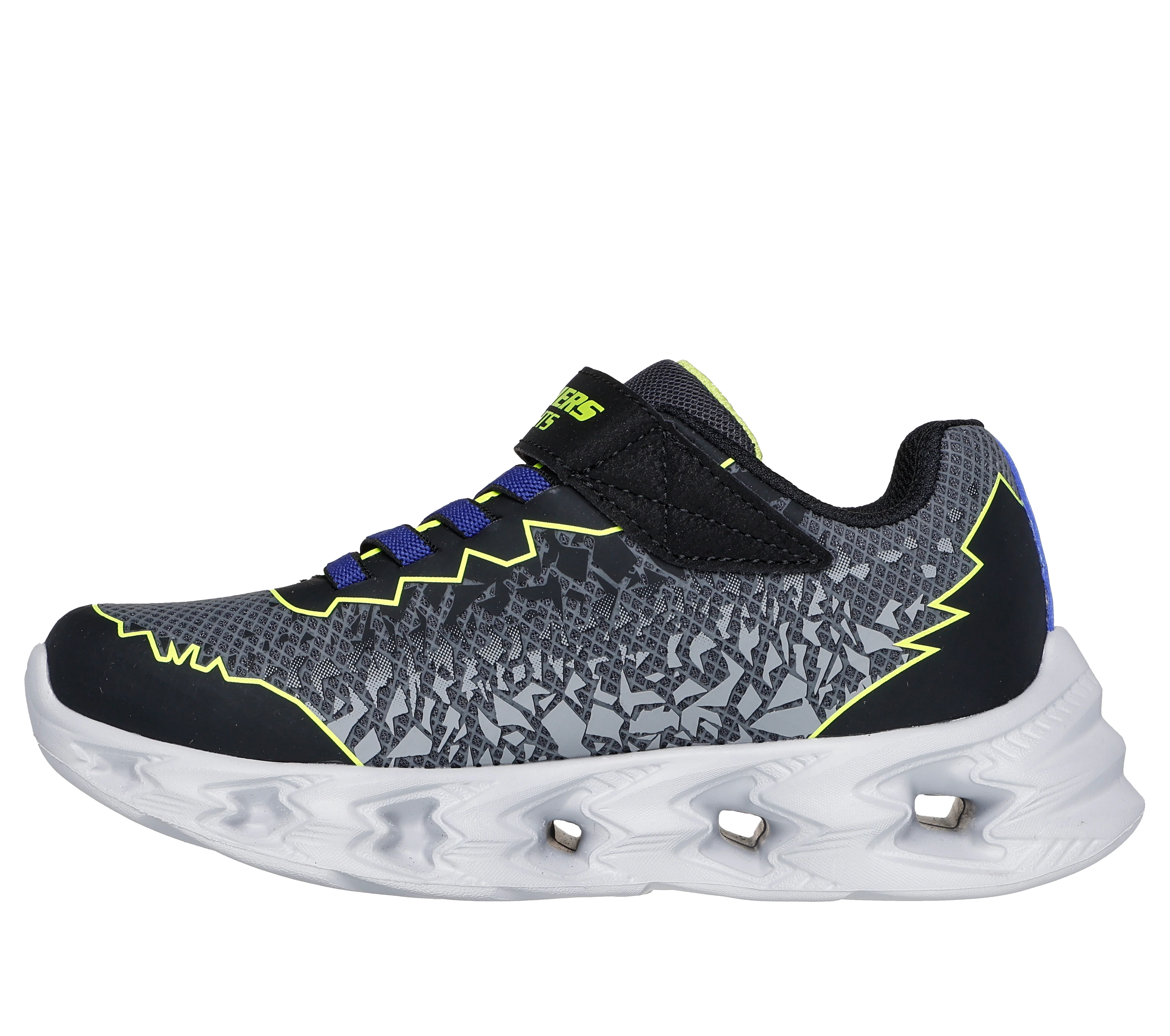 Sneakers grigie e nere da bambino con luci nella suola Skechers S Lights: Vortex 2.0 - Zorento - Image 5