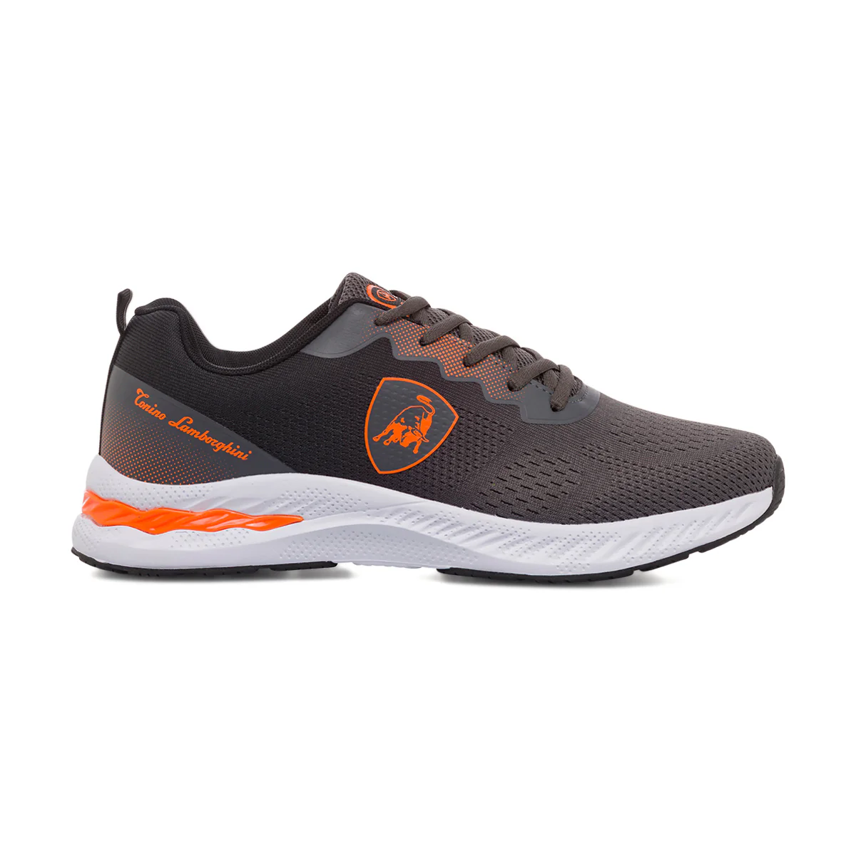 Sneakers grigie e nere da uomo con logo laterale Tonino Lamborghini LuxeSprint Imperial