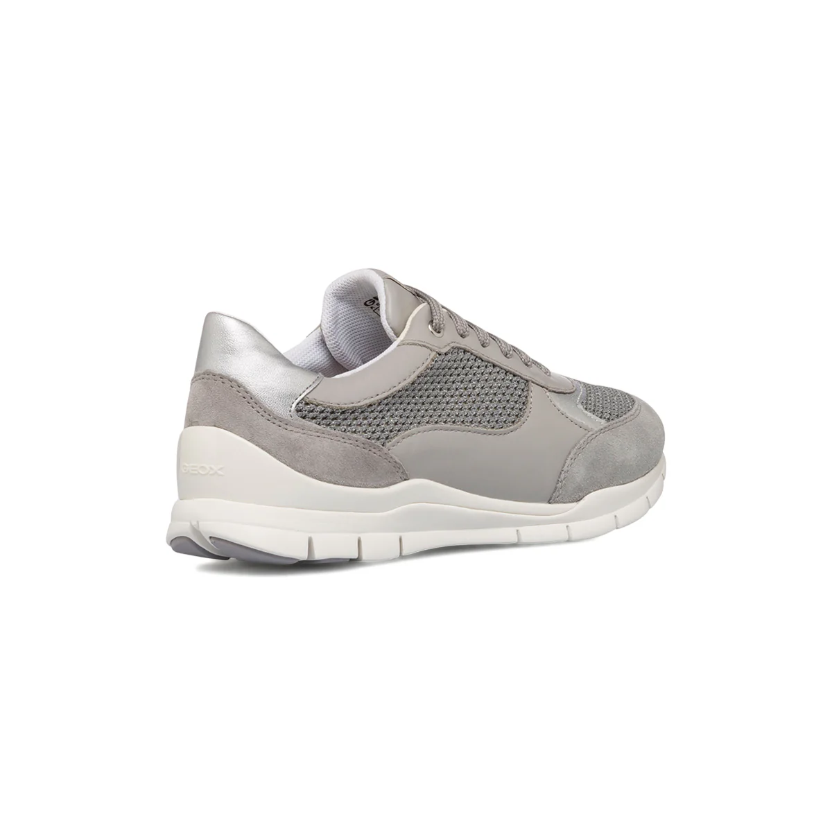 Sneakers grigie in pelle e mesh da donna Geox Sukie - Image 3