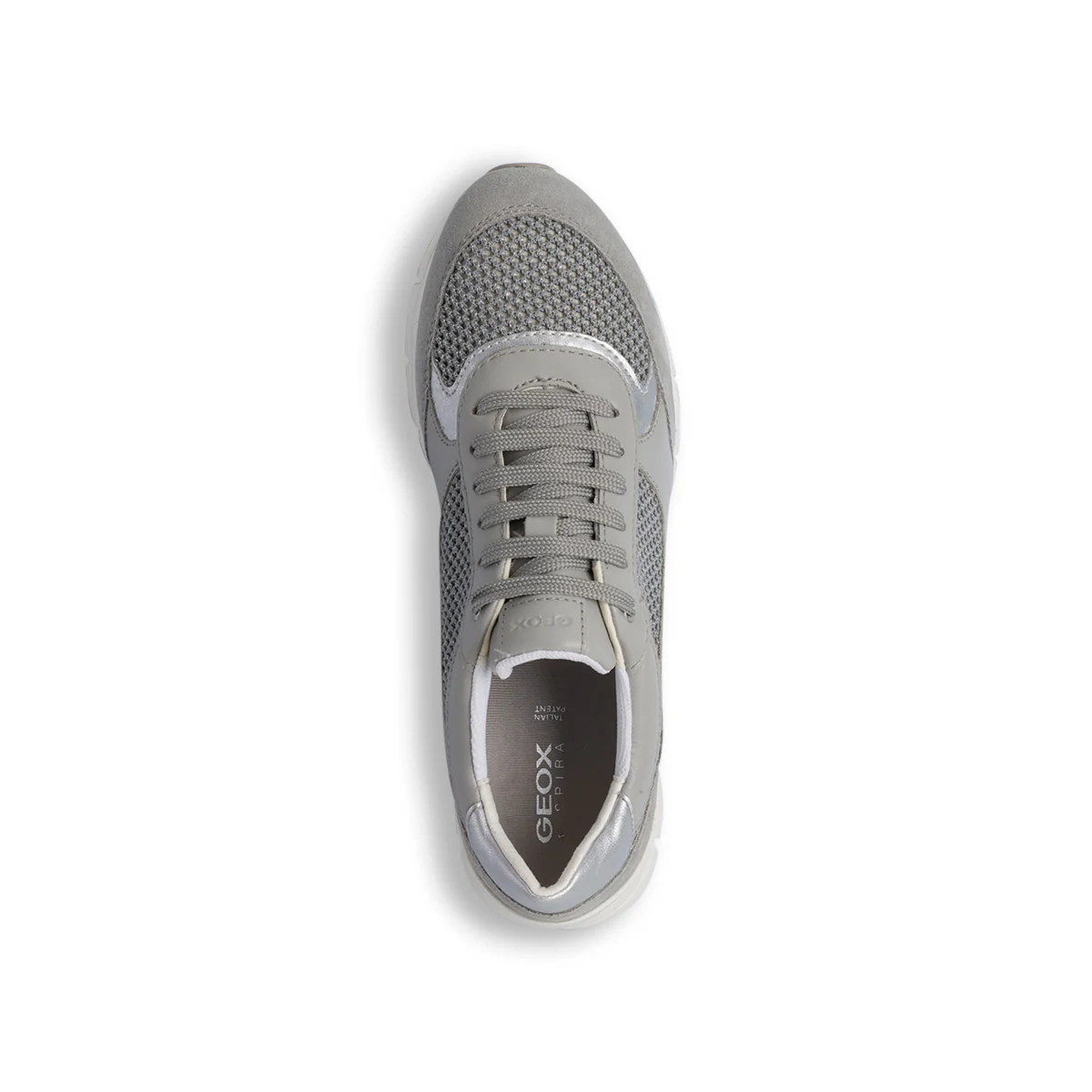 Sneakers grigie in pelle e mesh da donna Geox Sukie - Image 7