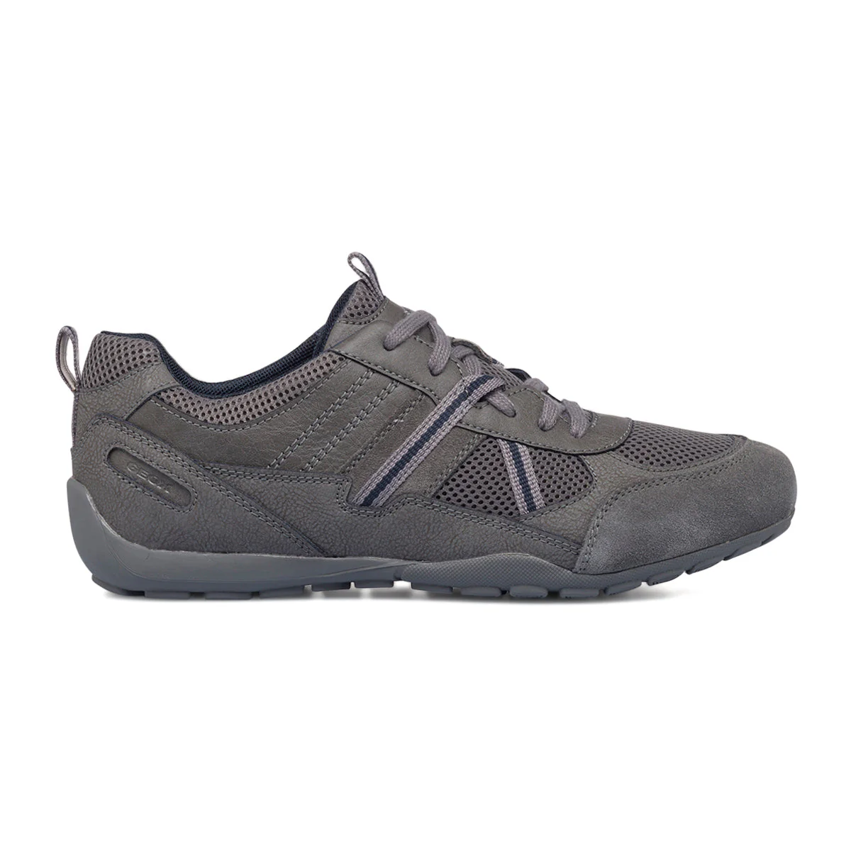 Sneakers grigie in pelle scamosciata da uomo Geox Ravex