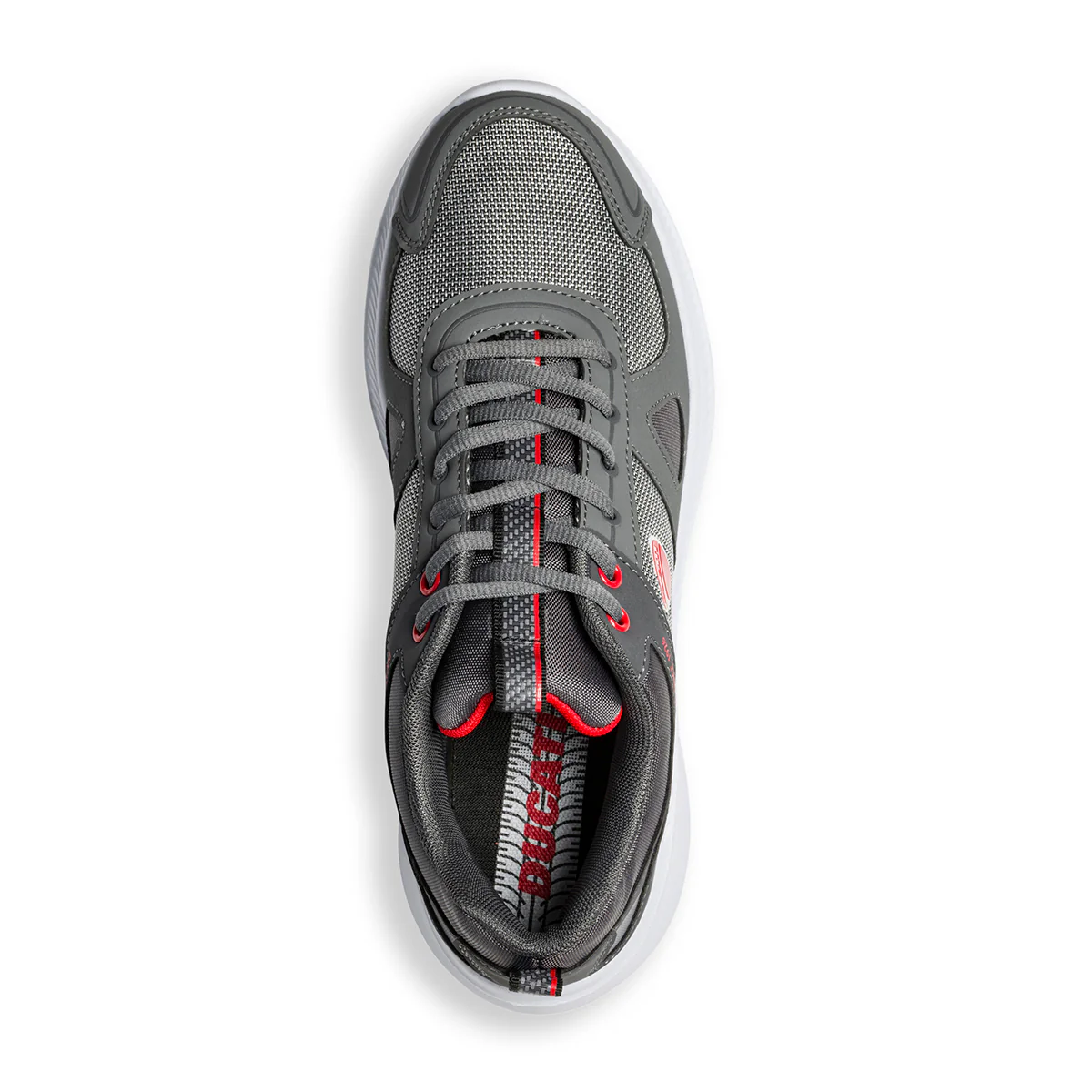 Sneakers grigie in similpelle e tessuto con logo laterale Ducati Adrien - Image 8