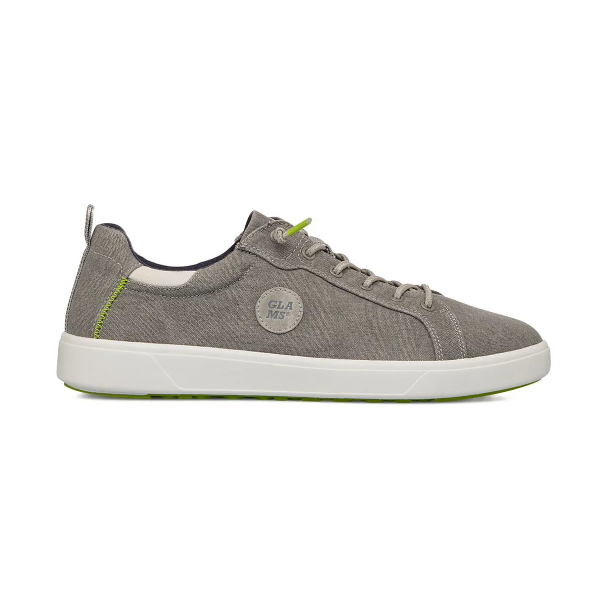 Sneakers Grigie in tessuto da Uomo Glams con lacci elastici