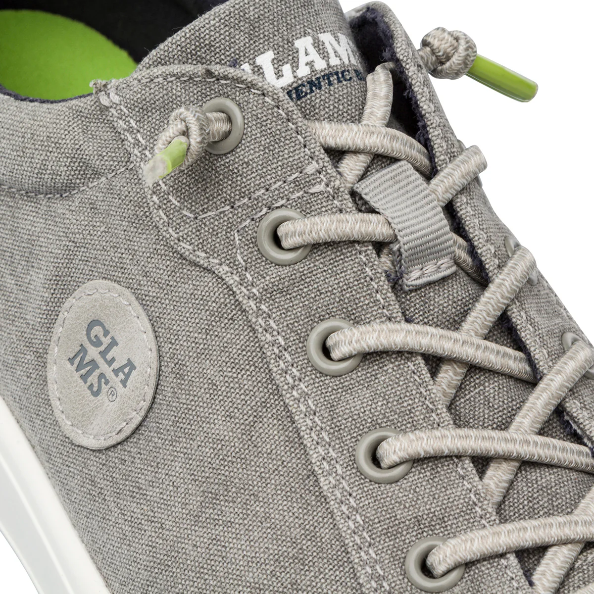 Sneakers Grigie in tessuto da Uomo Glams con lacci elastici - Image 4