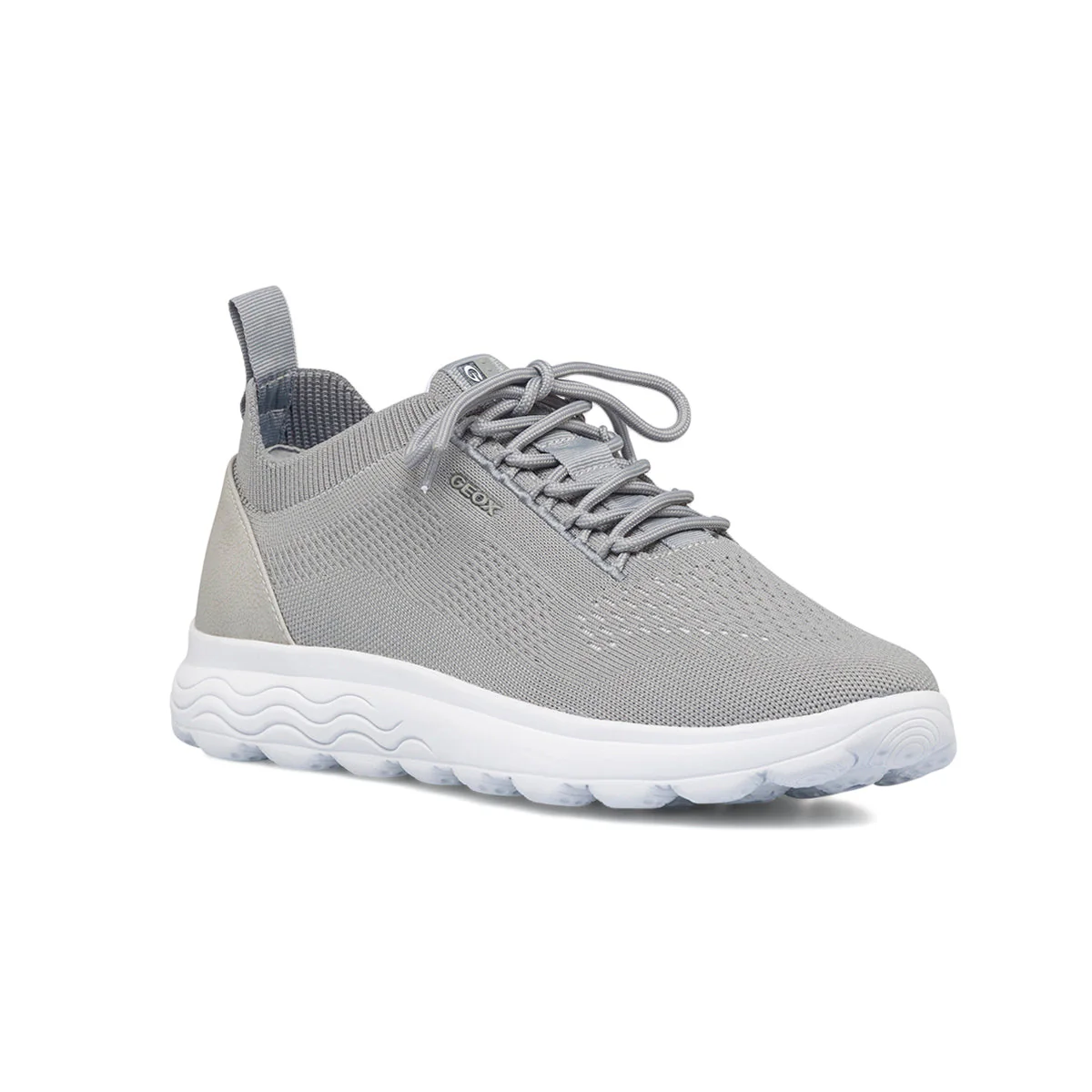 Sneakers grigie in tessuto knit da uomo Geox Spherica - Image 2
