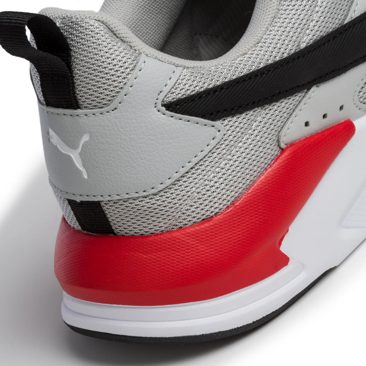 Sneakers grigie, nere e rosse in tessuto mesh Puma X-Ray Lite - Image 7