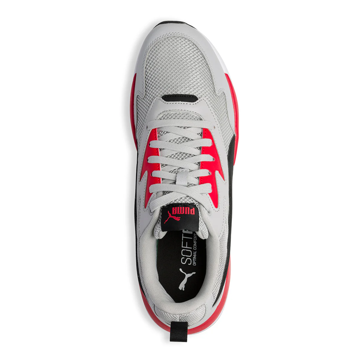 Sneakers grigie, nere e rosse in tessuto mesh Puma X-Ray Lite - Image 8