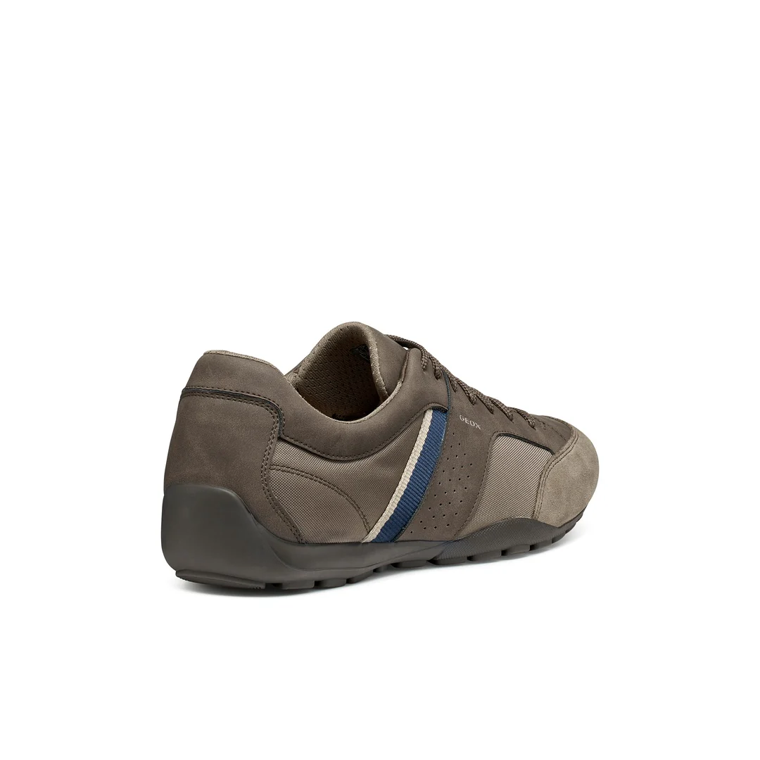Sneakers grigie Uomo con inserti effetto scamosciato Geox - Image 4