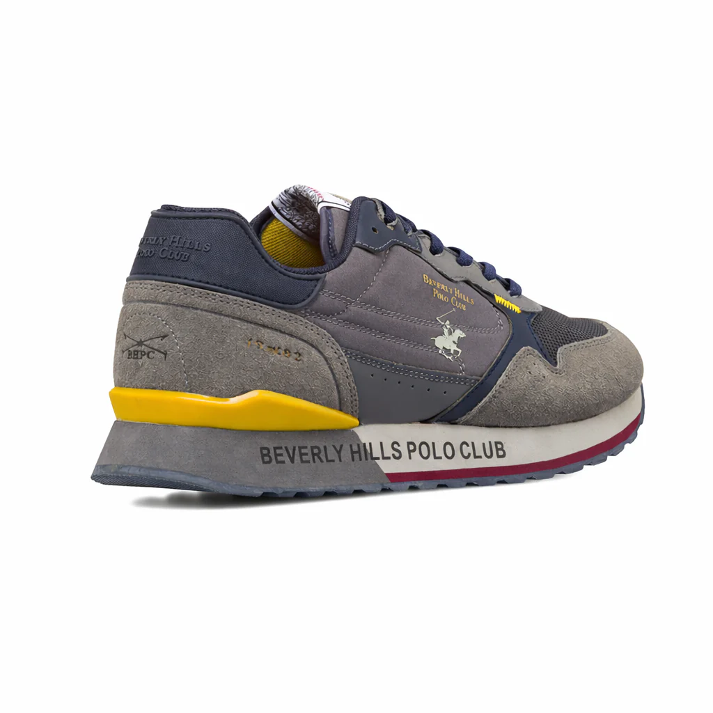 Sneakers Grigio e Blu da Uomo Beverly Hills Polo Club - Image 3