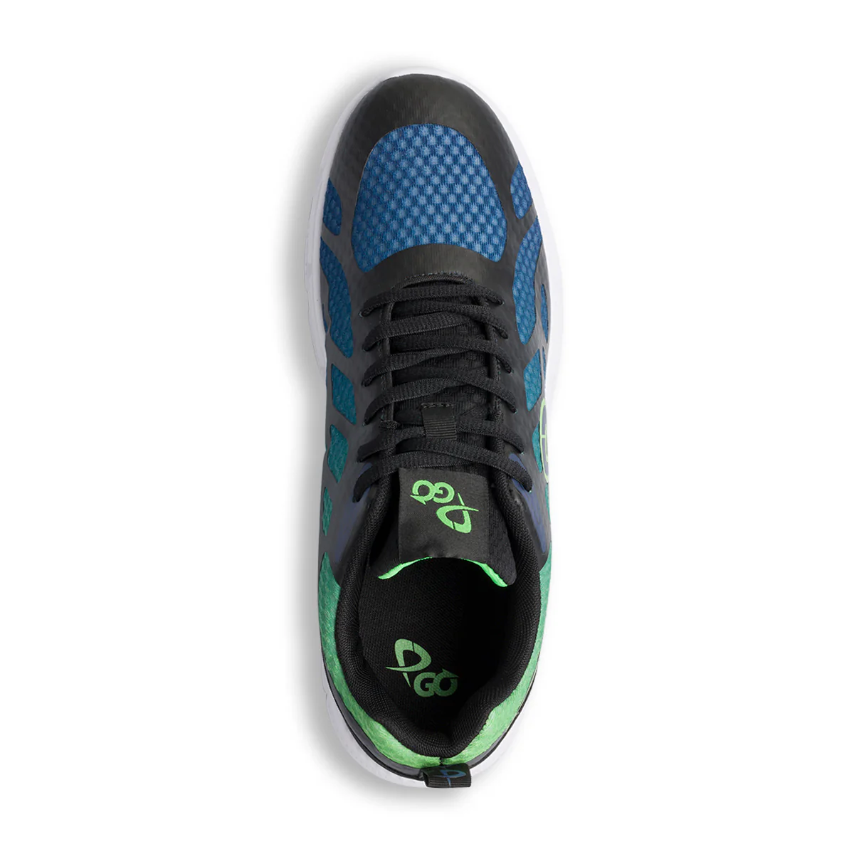 Sneakers in tessuto mesh blu e gialle da uomo con dettagli neri P Go - Image 7