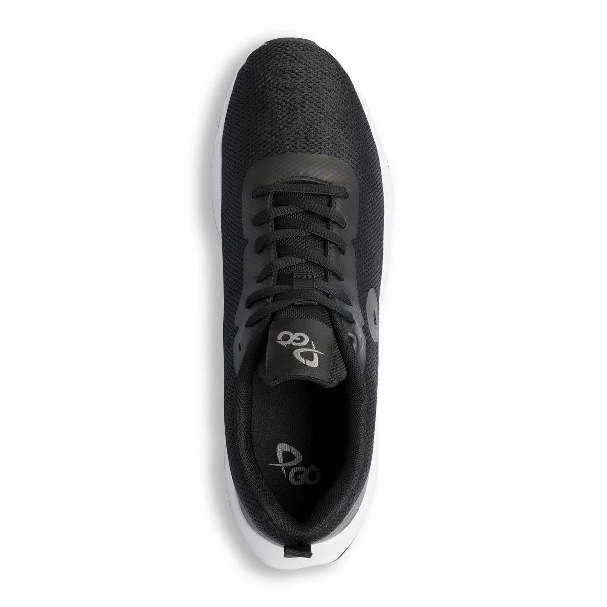 Sneakers in tessuto mesh nere da uomo con suola bianca P Go - Image 7