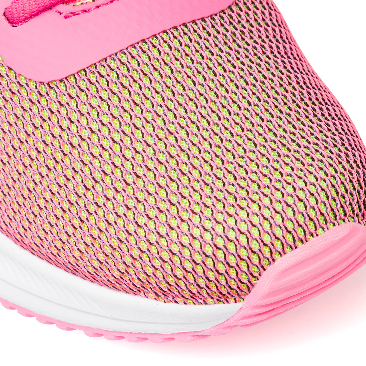 Sneakers in tessuto mesh rosa da donna con dettagli in giallo P Go - Image 4